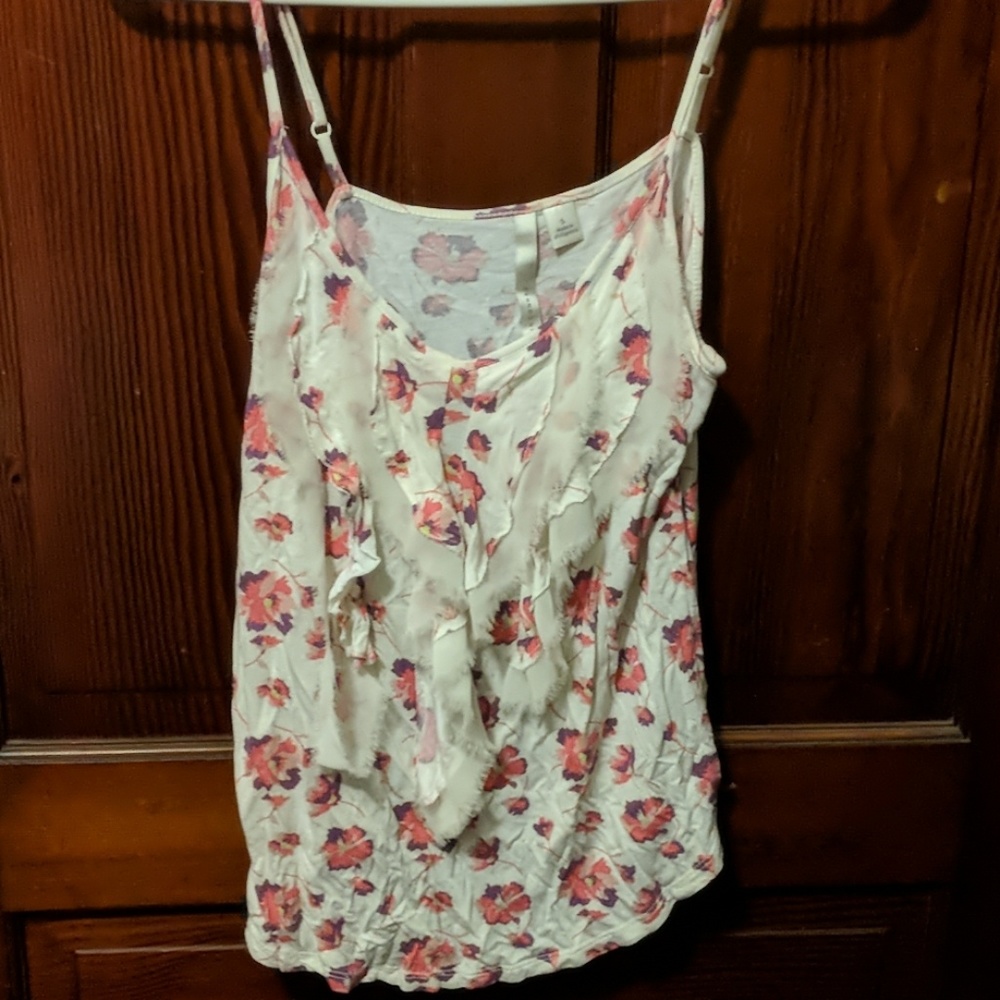 White floral tank